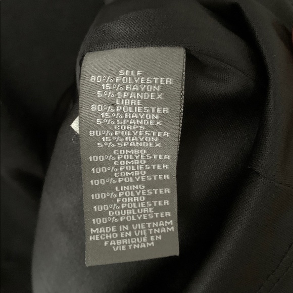 Vince Camuto Black Fit and Flare Dress Subtle Faux Leather on Side Size 16 - Picture 9 of 10